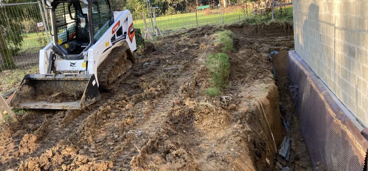 31 janvier 22 – Échafaudage, percements et terrassement